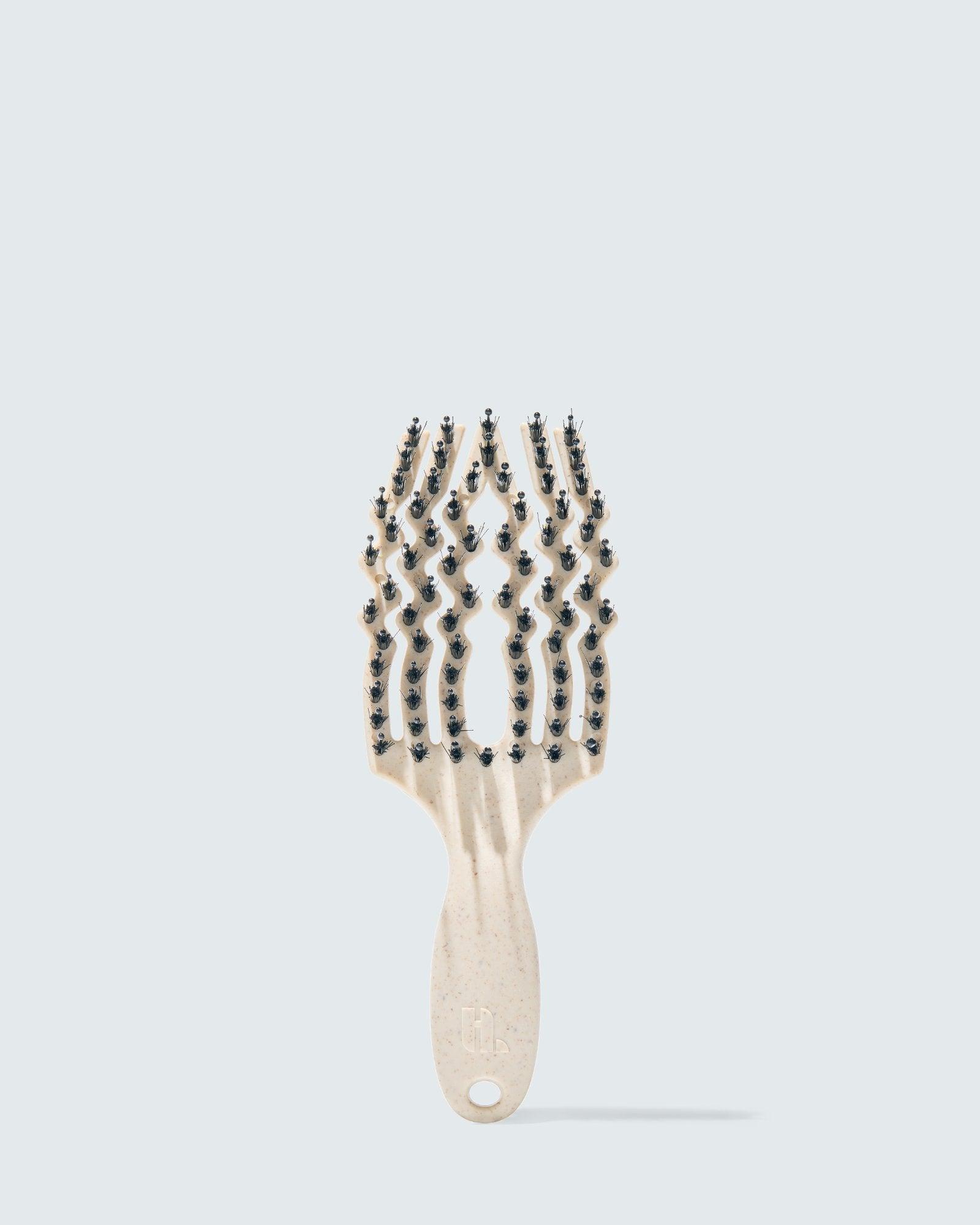 Hairlust Curved Flex Detangler Small, lille hvid udredningsbørste