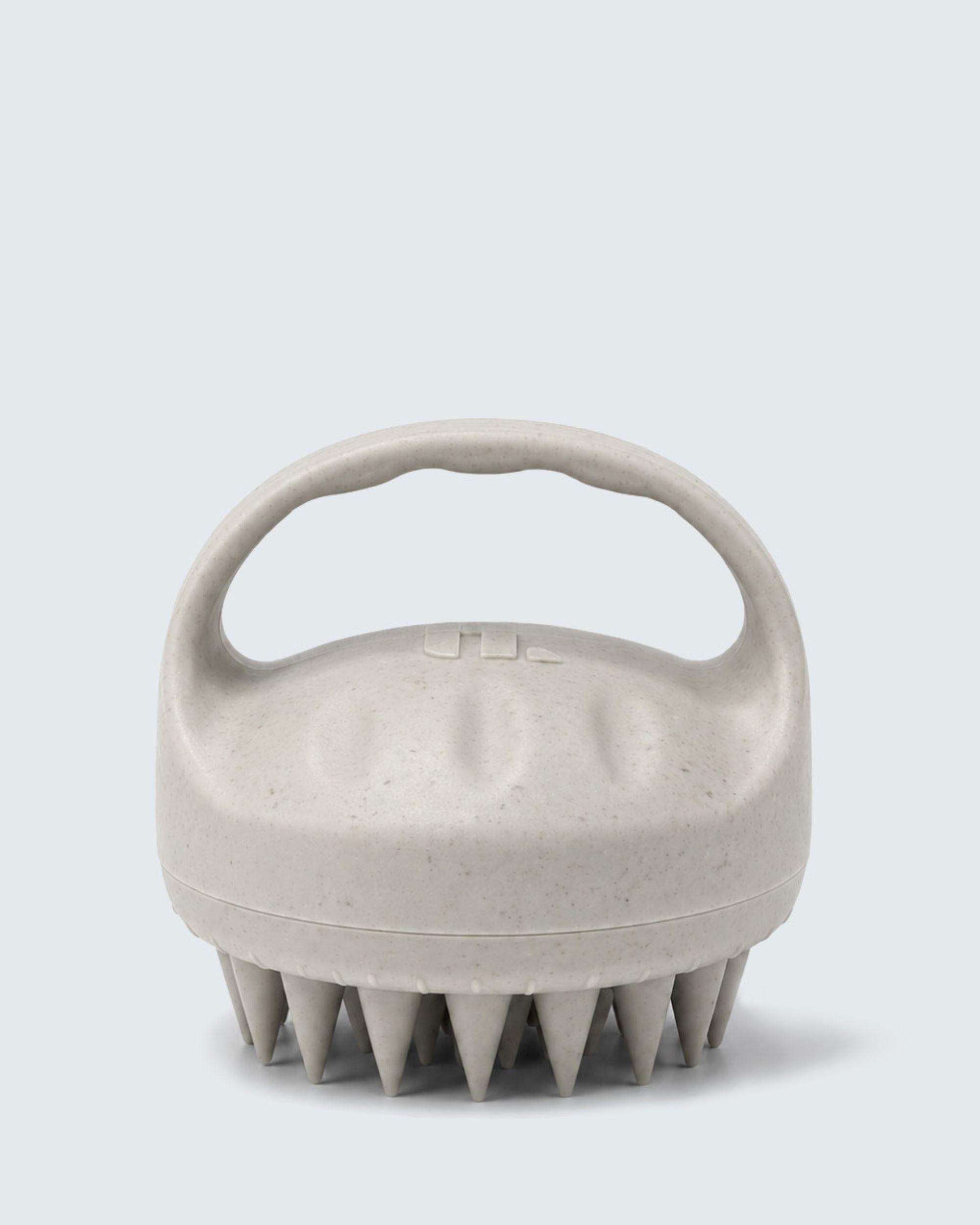 Hairlust Scalp Massage Brush, hvid silikonebørste til hovedbundsmassage
